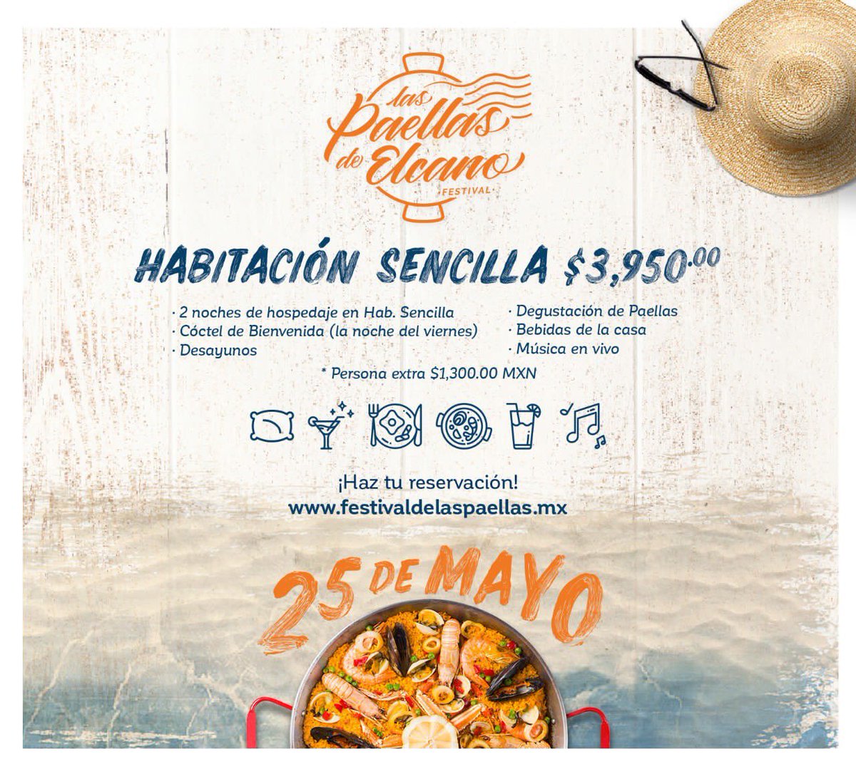 #SaveTheDate El tradicional "Festival de las Paellas" de <a href="/hotelelcano/">Hotel Elcano</a> este 25/Mayo #Acapulco 
<a href="/Werattor/">Señora Presidente</a> <a href="/JoseLBasilio/">José Luis Basilio Talavera</a> <a href="/lucyguillenRP/">Lucy Guillen</a> 
<a href="/Elcano_Fest/">Festivales Elcano</a> <a href="/PedroHacesSordo/">Pedro Haces Sordo</a> 
<a href="/Acapulco/">Acapulco</a> <a href="/VisitMex/">Visit México</a> <a href="/VisitAcapulco/">VisitAcapulco</a> <a href="/javoliva/">Javier Oliva </a> <a href="/aquientrenostv/">Hanzel Zàrate</a> <a href="/jlsc33/">P3P3CORONADO 🇲🇽</a> <a href="/hbdaoficial/">Habla Bien de Aca</a> <a href="/RAULREYESMX/">RAUL R</a> <a href="/LaPoderosaAca/">La Poderosa Acapulco</a>