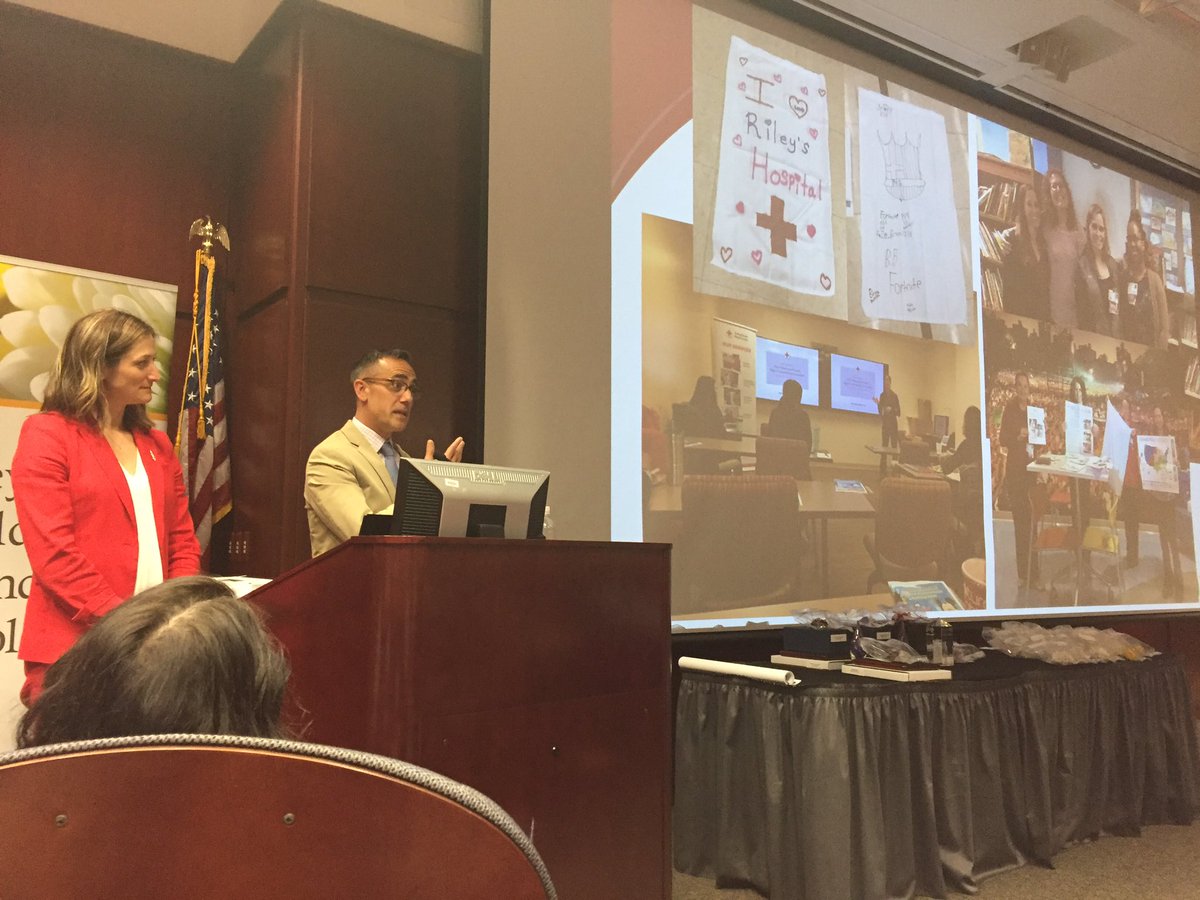 k_mill83's tweet photo. Thank you @vanessaadavis and @ChadSPriest for attending @RileyChildrens #NWAC2019 to perform a pinning ceremony for our @INRedCross nurse volunteers! #RNExcellence #ThankANurse19 #NursesWeek2019 https://t.co/7NmvDuqv21