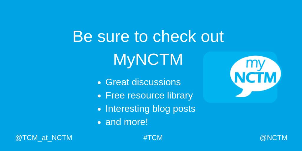 TCM_at_NCTM's tweet image. #TCMchat