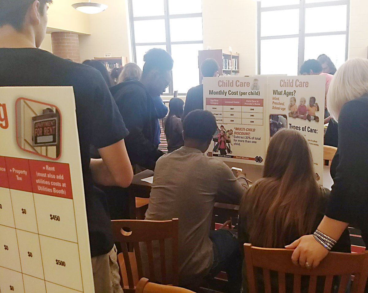 wpcu's tweet photo. WPCU is excited to help promote financial education with @HHCSWayne Real Money Real World simulation. About 200 students explored real world financial challenges ranging from utilities, to insurance, to childcare and more.  #WayneHighSchool #WPCU #RealMoneyRealWorld #Lifegoals https://t.co/SoCrm9lvGn