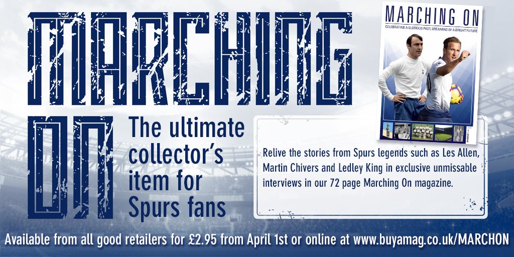 Morning Tottenham fans, celebrate reaching the Champions League final by reading about the last time the Lilywhites conquered Europe in our Marching On magazine. We look at Spurs' past, present and future buyamag.co.uk/Leisure-Magazi…