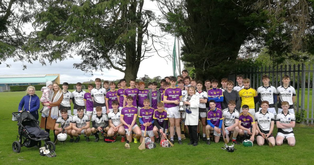 GCC_NewRoss's tweet photo. In honour of the legendary brothers who represented the school with such distinction, the annual Madigan Cup hurling match between our students from Wexford v Kilkenny/Carlow took place yesterday. A big thank you to the Madigan family for coming along as ever to present the cup. https://t.co/qmDj4MACjG