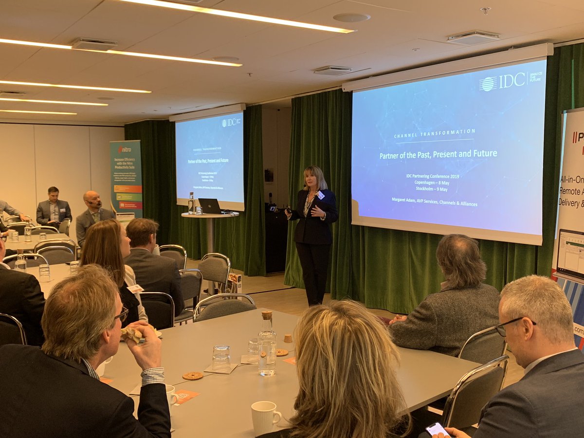 bartti's tweet photo. AVP Margaret Adam from @IDC explaining how building an effective #partner #ecosystem can spur #innovation and #growth @IDCNordic #IDCPartnering19 visit our stand to learn about @M_Files #DigitalTransformation #DigitalWorkplace #DigitalBusiness https://t.co/B9sjZXRnIm