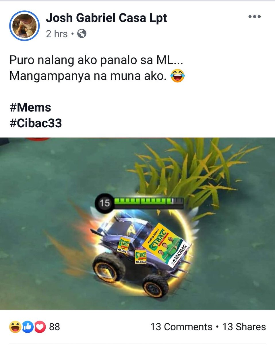 joshgabrielcasa's tweet photo. My mems actually work...
They just share it for mems but theyre campaigning for #Cibac33
Yeahhhhh hahahaha.
#CibacPartylist
#33Cibac https://t.co/PanyOeIxOe