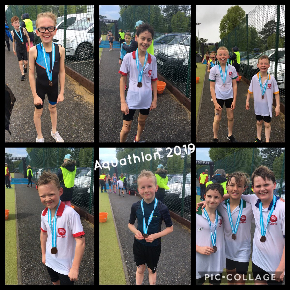 DownsendSport's tweet photo. Well done to all our aquathlete’s for their fantastic efforts in the torrential rain yesterday! Still smiling at the end. #TeamDownsend #CognitaWay #swimandrun 🏊🏼♂️🏊🏼♀️🏃🏼♂️🏃🏼♀️☔️☔️ https://t.co/hXHZZD4mpE