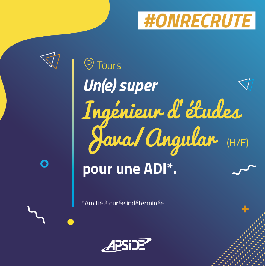 [#OnRecrute 📍Tours, Orléans] 
Tu souhaites rejoindre une équipe avec laquelle tu pourras partager tes expériences ? Nos équipes <a href="/ApsideTOP/">Apside TOP</a> te proposent d'intégrer la #VieApsidienne
👉Développeur Fullstack : carrieres.apside.com/offre/ingenieu…
👉Développeur Angular : carrieres.apside.com/offre/ingenieu…