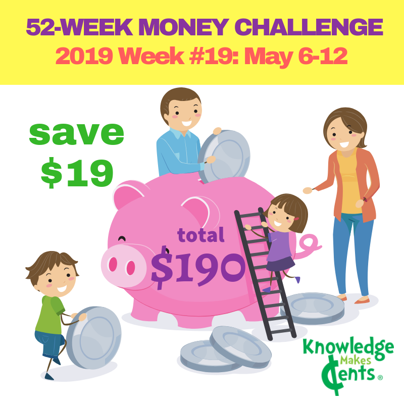 KMCents's tweet photo. Cool money math - save $19 for $190!
#52weekchallenge #funanciallearning #kmcents #finance #fun #money #save #saving #teachkidstosave #goodmoneyhabits #ChiefFinancialParent #bestrolemodels #SpendLessSaveMore #PayYourselfFirst #moneygenius https://t.co/tYs1GSBoOI