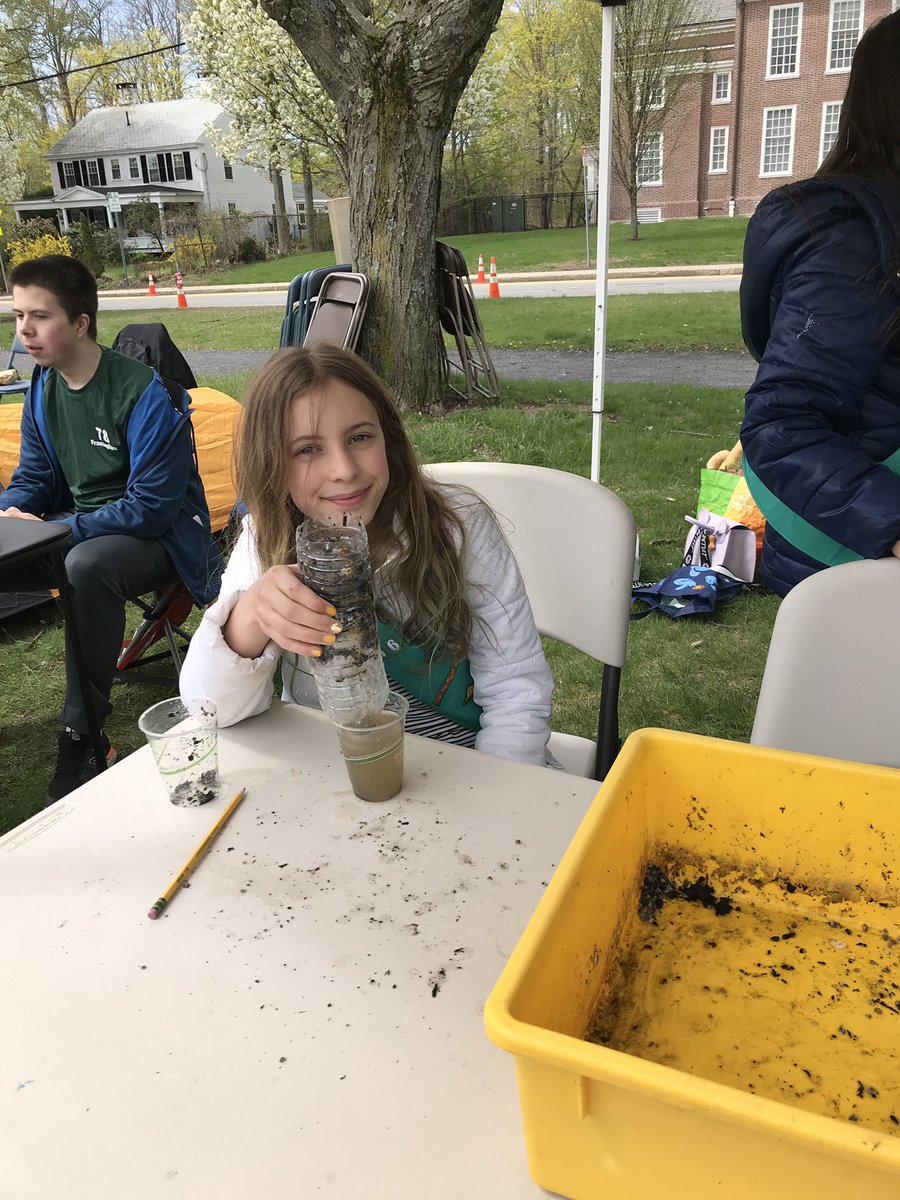 <a href="/Community_28/">Julia Hurley</a> student Isabella said she was inspired by the water filtration unit at the beginning of this year. Last weekend she walked in a 6k to raise money for drilling wells in Africa. Here she is presenting a water filter at Framingham’s Earth Day Fair. Great job, Isabella!