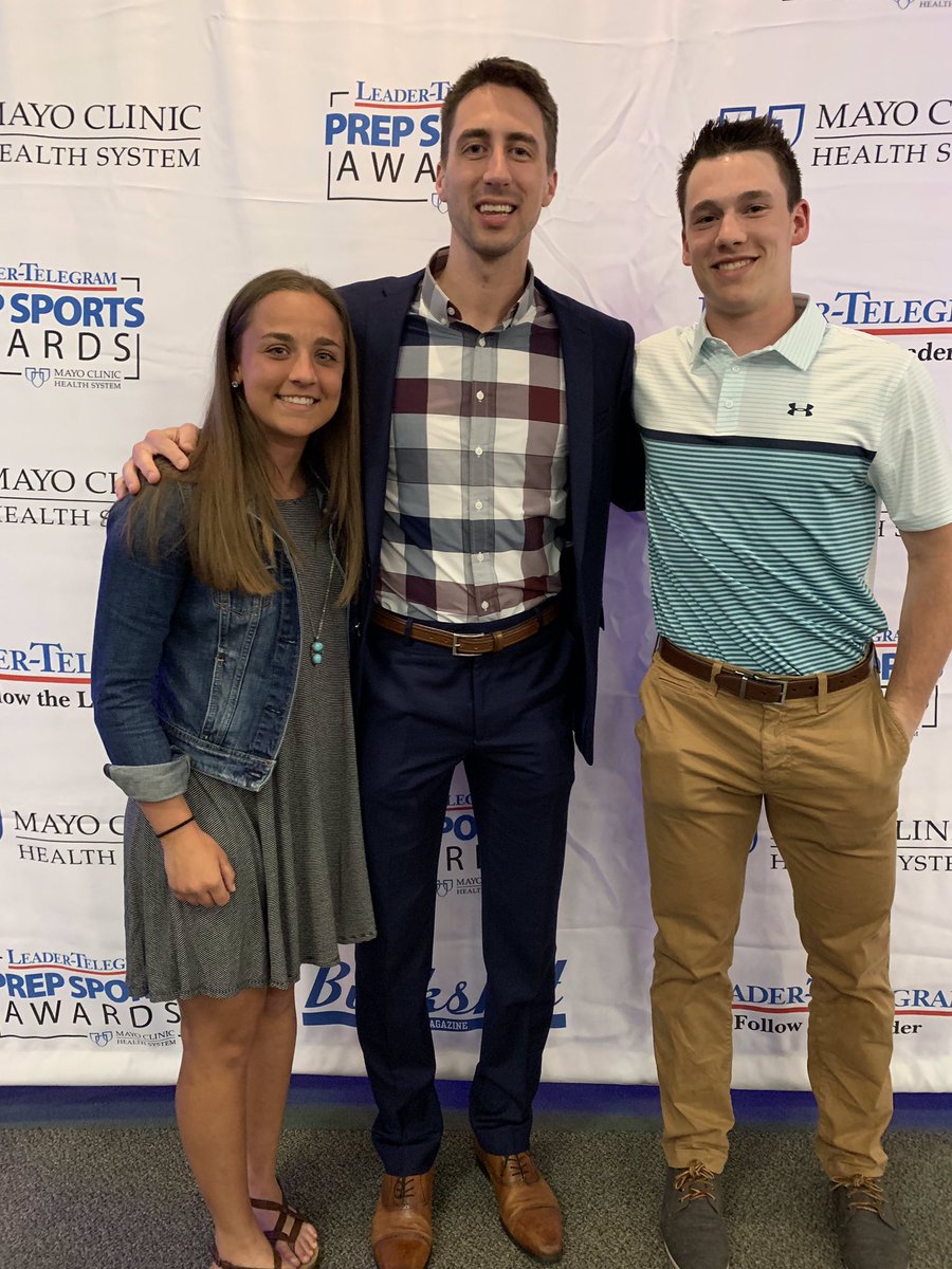 CSteiny24's tweet photo. Thank you to @ECLTSports for recognizing many of the Chippewa Valleyβs best student-athletes tonight, and thank you @JGasserHoops for sharing your experience and wisdom with them. One Badger alum and two future Badgers. #BadgersforLife https://t.co/zA3rWxRJVO