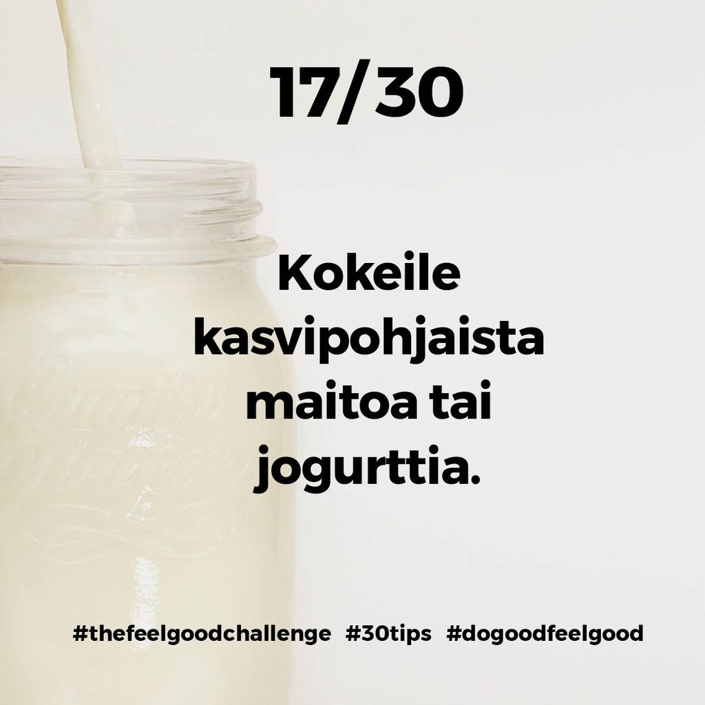 thefeelgoodchal's tweet photo. There are so many great dairy-free alternatives! All you have to do today is TRY ONE! Ignore Yoda, and find your favourite tasty oat-based, soy-based, nut-based dairy alternative. It's so easy!
.โ
โฃโฃ#TheFeelGoodChallenge #30tips #DoGoodFeelGood #plantbasedfood #plantbased https://t.co/PMFyhh6WeT