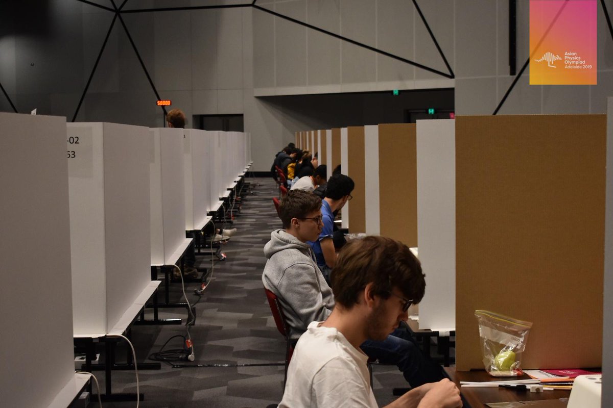 apho2019's tweet photo. Last day of exam! 5-hour experimental exam is currently underway. All the best students!⚛️✍️Our #APhOvolunteers in pink are always ready to provide any support on the ground! #APhO2019 #physics #experimentalexam #seeAustralia #SouthAustralia #IchooseSA #sciencewithASI https://t.co/1uQbyIqE2h