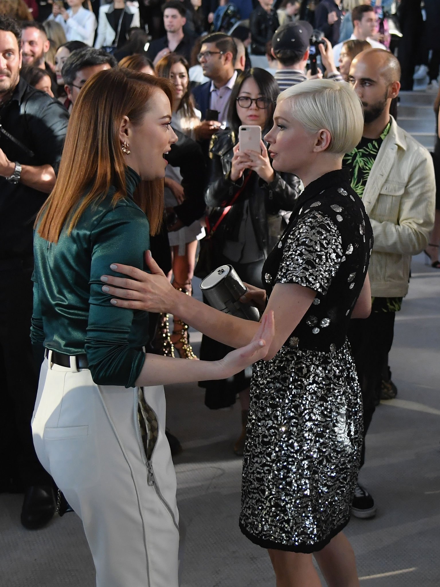 Louis Vuitton Resort 2020 Celebrity Attendees - Emma Stone, Michelle  Williams Attend Louis Vuitton Show