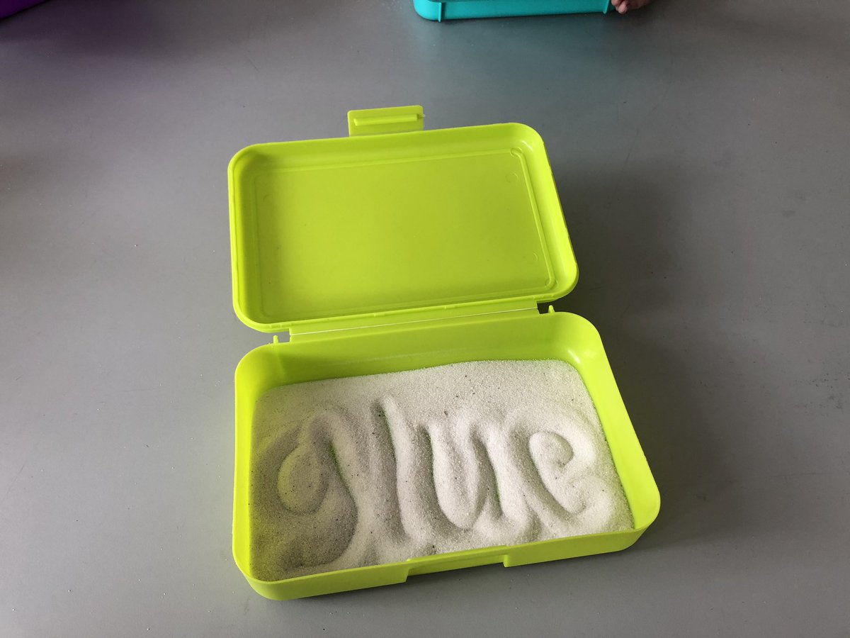 We love using our new sand boxes in phonics to practicing our spelling patterns! 🐚