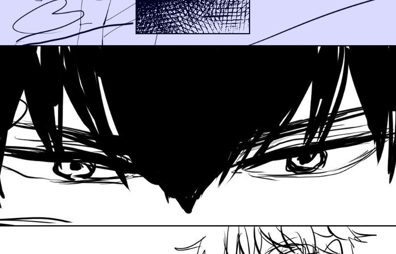 自分が漫画で高確率で土方の目のドアップを描きたがるのは、やっぱりこの勝気な強い目が好きなんだろうな～☺️銀さんはいつも引きばかりでごめん…ごめんよ… 