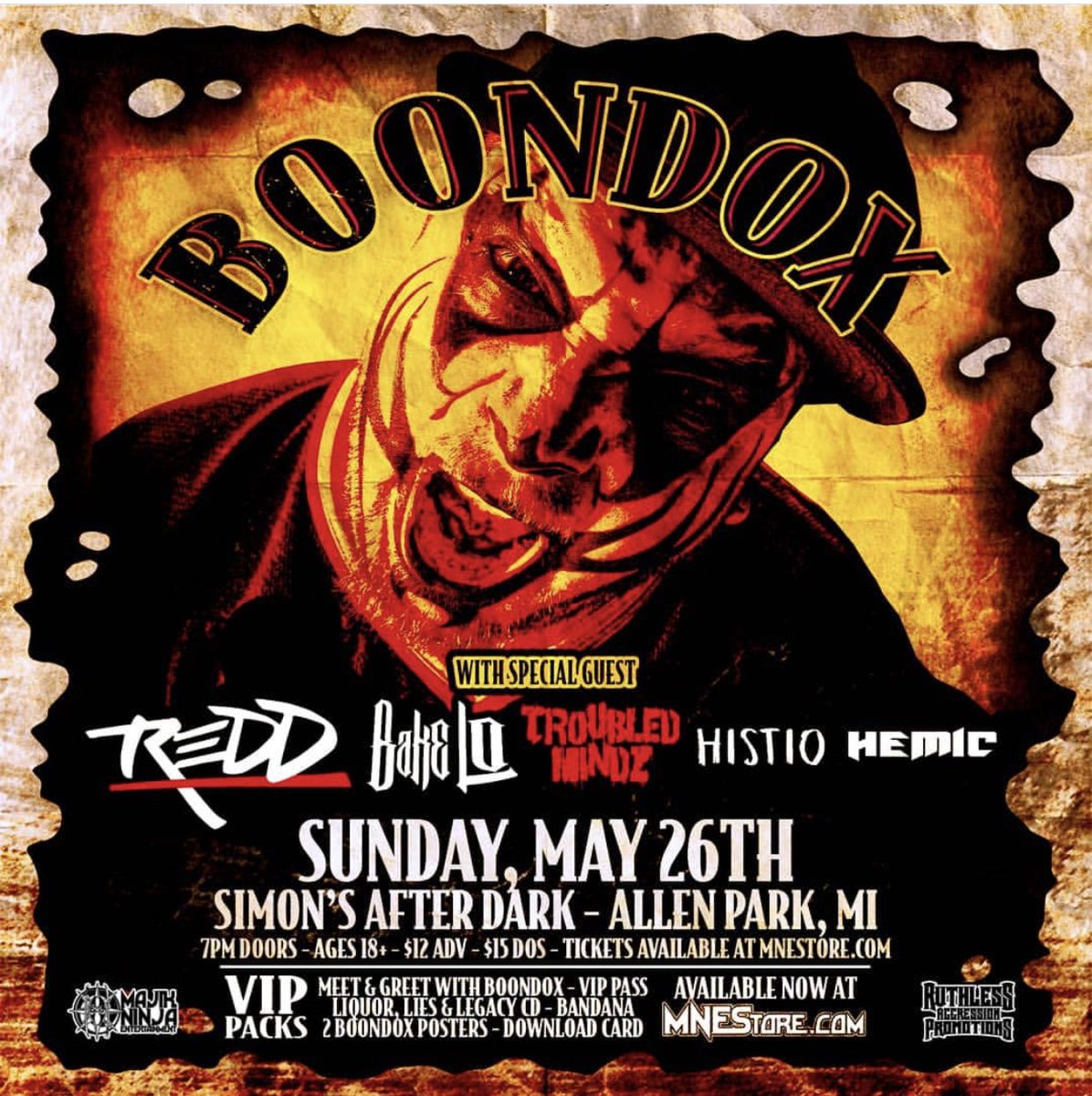 majikninjaent's tweet photo. Sunday May 26th, @turncoat_dirty & @rapperredd are performing at
#simonsafterdark in Allen Park, MI π
Tickets & VIPs are available @twiztidshop (https://t.co/WeqdfBKfMM)
#majikninjaentertainment #boondox #redd #livemusic #underground #mne2019 https://t.co/9zXDYG7Bue