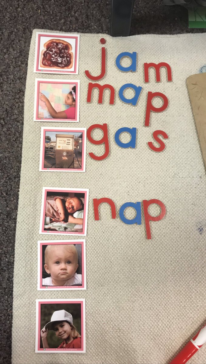 MrsJMoreno21's tweet photo. This #EarlyChildhood PreK4 @AustinMntessori has worked hard for 2 years and she is so excited to โfinallyโ be using the moveable alphabet and spelling CVC words. #ReadyforKinder #PeaceOutPreK #teamECISD https://t.co/HVFTiY6cfe