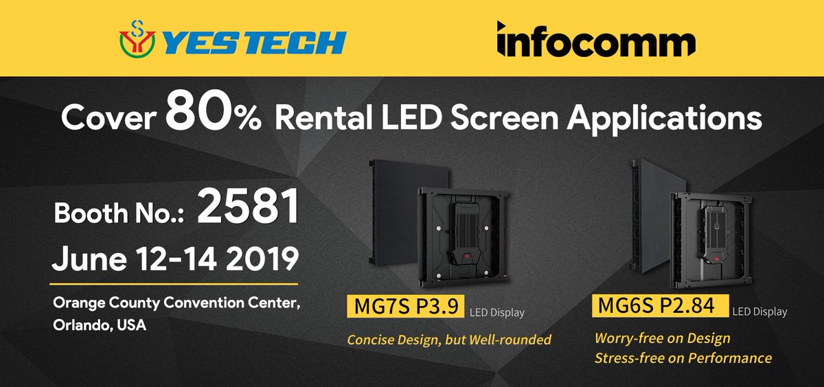 Welcome to Orlando #infoComm 
#YesTech booth No.2581.
Hope we could meet you there !