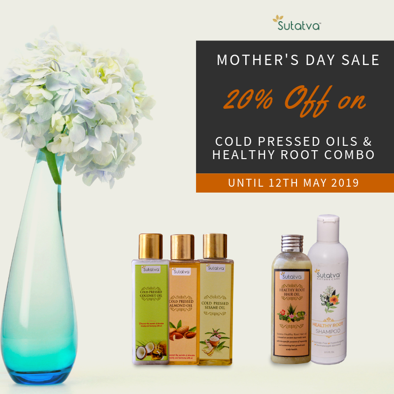 sutatvas's tweet photo. This #MothersDay, enjoy the best gifts of nature. Pamper yourself with some of our amazing #ColdPressed #Oils and #HealthyRoot Oil and Shampoo. These are 100% Natural and free from chemicals or added preservatives. Order them and get a FLAT 20% Discount.
#Discount #Offers https://t.co/L9bzzxNcEK