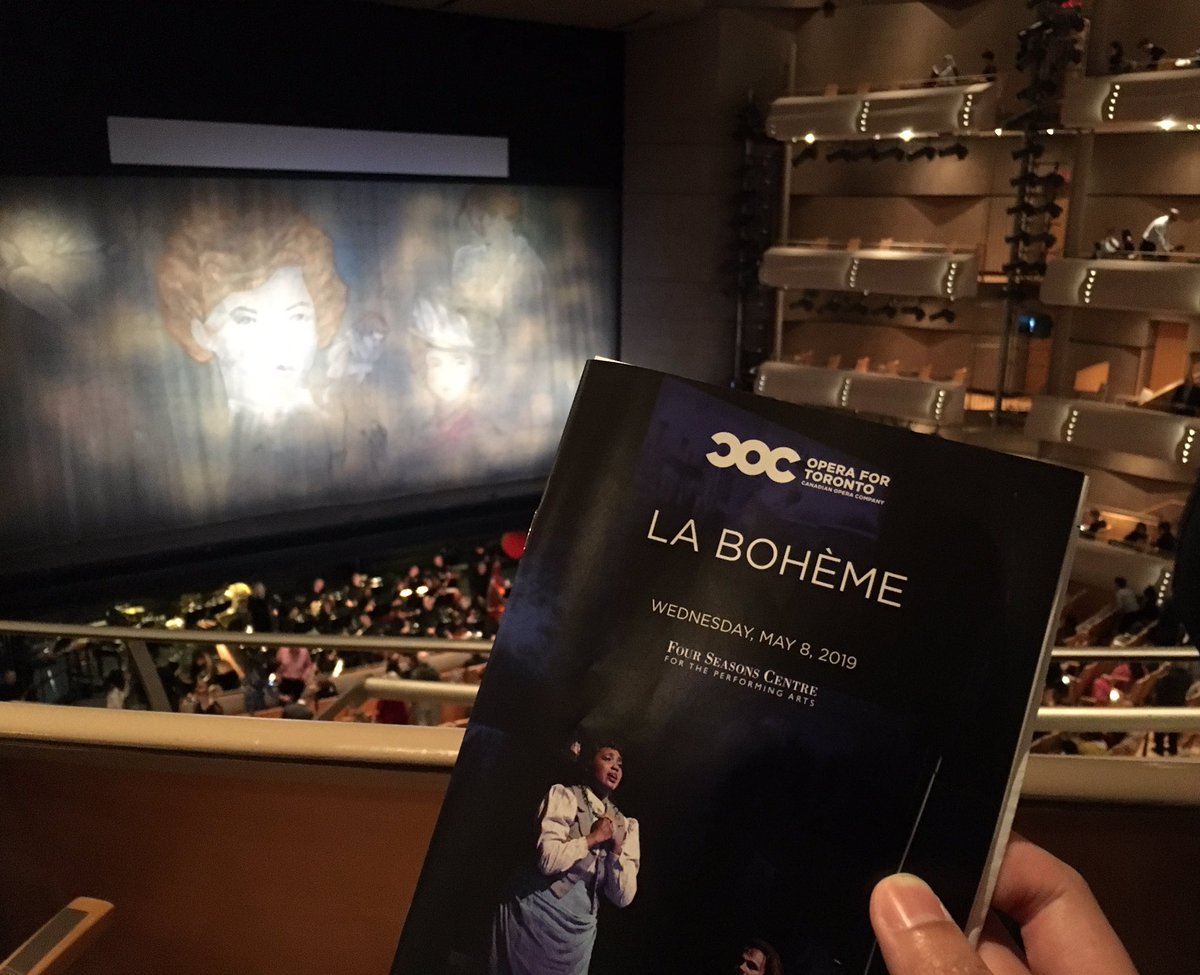 DanCanThinks's tweet photo. La Bohème earlier tonight. 🎭 🇫🇷🍷#CestLaVie #LaVieBoheme #COCBoheme #OperaForToronto #BeaucoupDeHashtags @CanadianOpera https://t.co/mvIovpdXY1