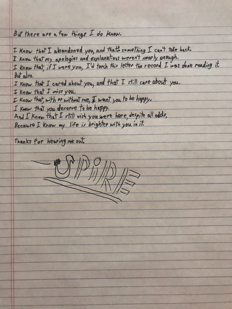 Envelope, sealed... done. 

Well, Dot, this is all I’ve got. 
I hope it’s enough.