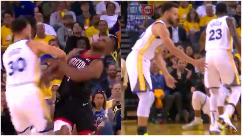 【影片】假摔？保羅撞上Curry直接飛了出去，小學生看得一臉懵了！-Haters-黑特籃球NBA新聞影音圖片分享社區