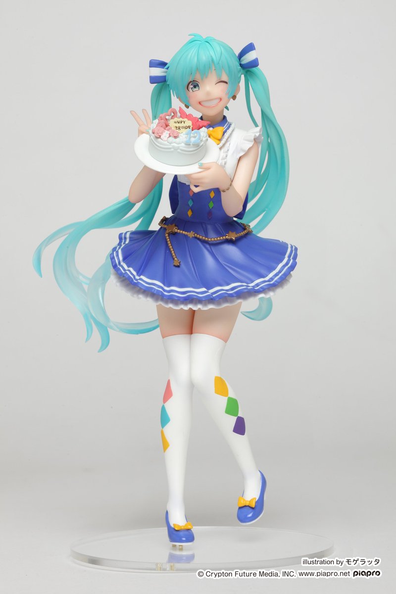 タイトートイズ V Twitter 速報 モゲラッタさん描き下ろしイラストを使用した 初音ミク12周年の誕生日を記念したバースデーフィギュアが19年8月に登場決定 細かな装飾や誕生日ケーキも再現しています 今年の誕生日はフィギュアをgetして ミクと一緒に