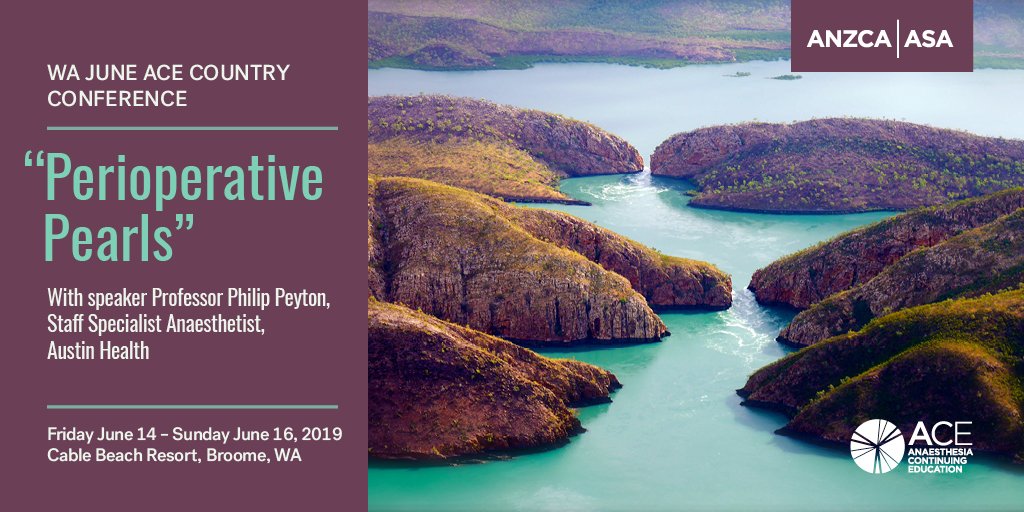 Missing the KL weather? Or missed out on #AS19KL altogether? Then join us in #Broome this June for #WACC19 - the <a href="/ACE_ACECC/">ACE</a> WA Country Conference. There'll be plenty of winter sun, and a great scientific program anzca.edu.au/about-anzca/co…