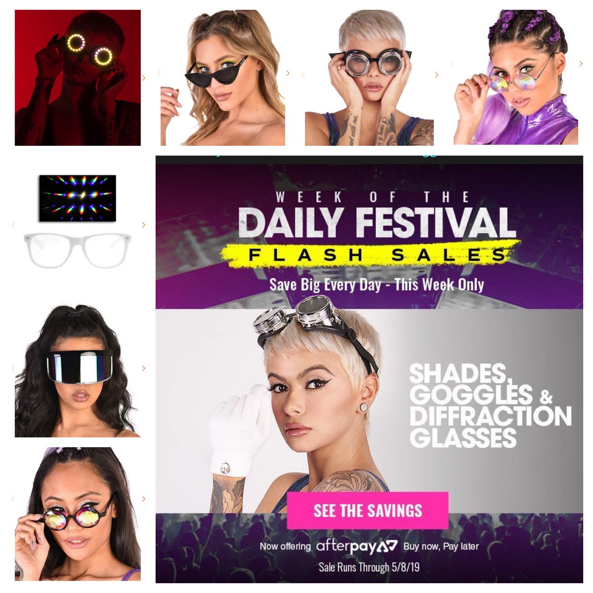 ashbash21715's tweet photo. @EmazingLights has shades, goggles, & diffraction glasses for great prices. Use my code 💕ASHBASH1207💕 to save even more. #emazinglights #diffractionglasses #goggles #festivalseason #festivalvibes #festivallook #festivalfashion #EDC2019 #EDCLV2019 #FreakyDeaky #FreakyDeakyTx https://t.co/AdByL5o1WD
