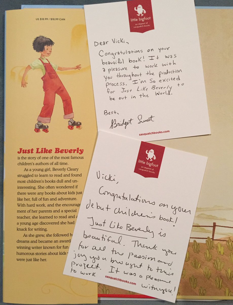 VickiMcee's tweet image. I got this package and could not open it right away. The dream to write was so big I couldn’t speak about it for years. Now this exists. I am so deeply thankful. @LBFbooks, all of you are beyond compare. #justlikebeverly #Sasquatchbooks #kidslit #tears