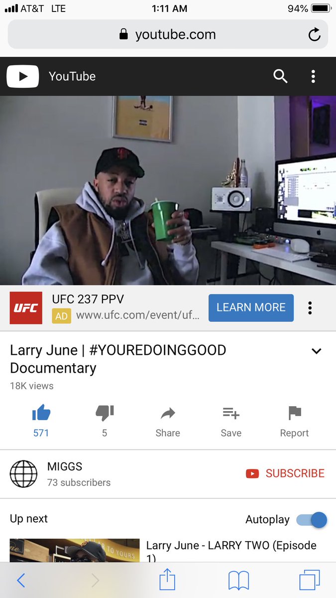 OneManArmyRsrvd's tweet photo. @LarryJuneTFM my dawg, whatever song you was bussin during your interview in the #yourdoinggood documentary, release that for ya boi one time yeehee https://t.co/obgi15R9R2