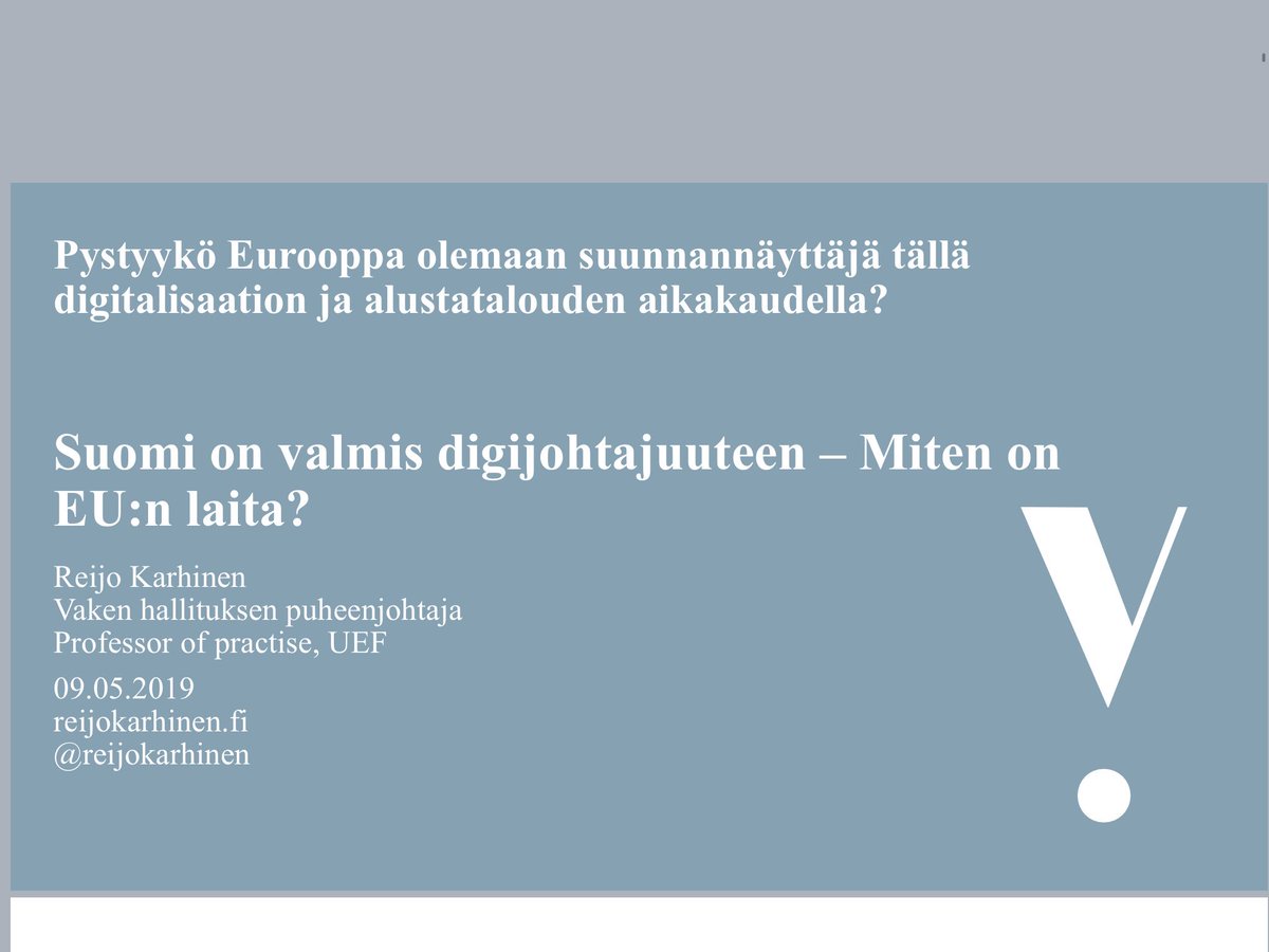 ReijoKarhinen's tweet photo. Tällä #Eurooppa -teemalla mukava aloittaa juuri tämä päivä. ⁦@anttonr⁩ ⁦@VilleKopra⁩  Hyvää #Eurooppapäivää kaikille. https://t.co/aoqGdWwWa9