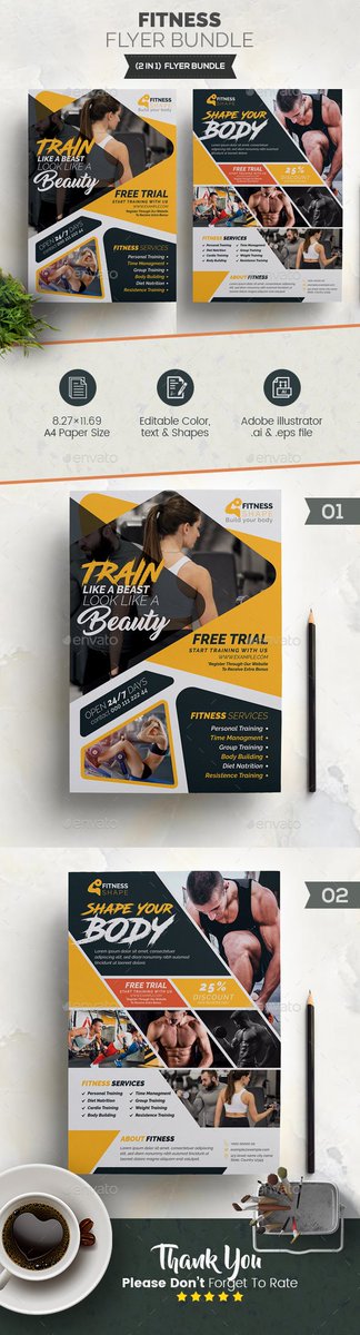 Cristalpioneer's tweet photo. Check out 'Fitness Flyer Bundle 2 in 1' on #EnvatoMarket by @Cristalpioneer #graphicriver https://t.co/4cWxhexgfR
#template #natural #fitness #flyertemplate #corporate #greenbrochure #gyme #fitnessflyer #illustrator #vectorflyer #twitterbrochure #save #womanbody #bodyshape https://t.co/ujqX1dw6fd