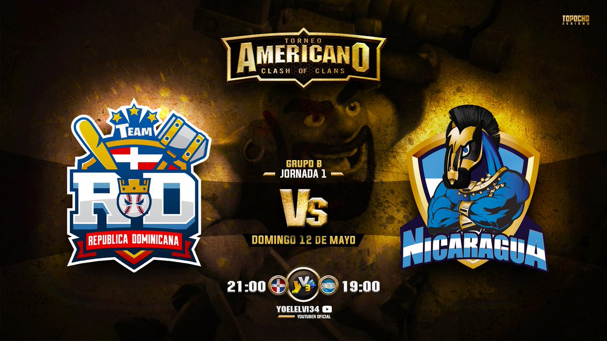 GUERRAZA EN LE GRUPO B, CUANDO ESTE DOMINGO CHOQUEN 2 TITANES DEL MUNDO DE COC

<a href="/Dominican_Coc/">Seleccion Dominicana Coc</a> vs <a href="/Coc_Nicaragua/">NICARAGUA COC</a> 

EN VIVO Y DIRECTO POR EL CANAL DE LOS VIOLINES Y METRALLETAS <a href="/yoelelvi34/">The_yv34</a>