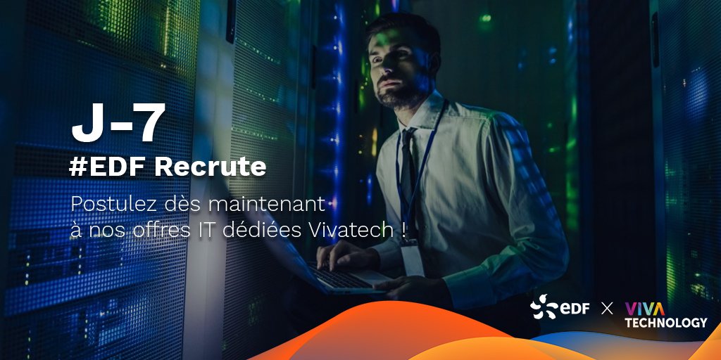 edfrecrute's tweet photo. J-7 avant #VivaTech, préparez votre visite et votre avenir sur https://t.co/7lT8FhmvtO #NewJob #Recrutement #AvosCV

Et RDV à 10h sur #EDFRecrute 👉 surprise en préparation 😍 #EDFPulse https://t.co/j5Gb7ypQSz