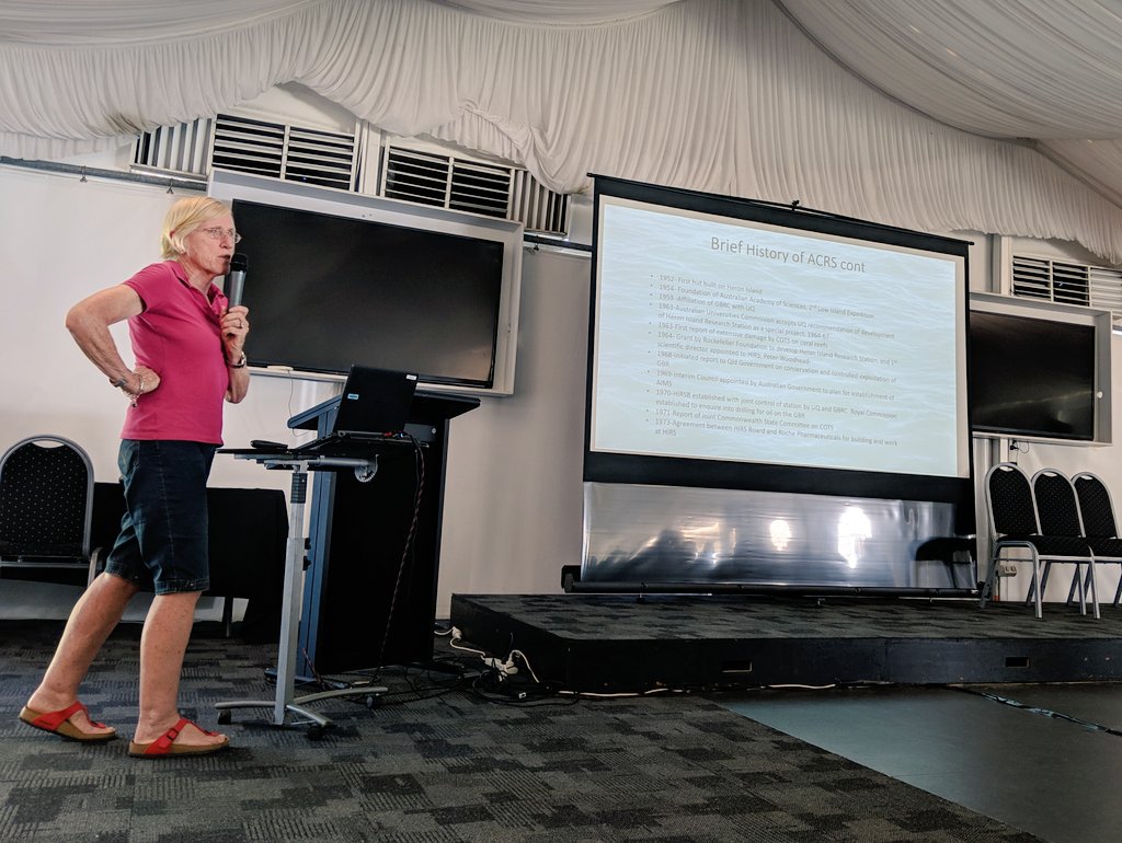 Thank you keynote Pat Hutchings for the trip down memory lane. ACRS has a long and important legacy. #ACRS2019 #coralreefs #reefscience #reefconservation #reefmanagement