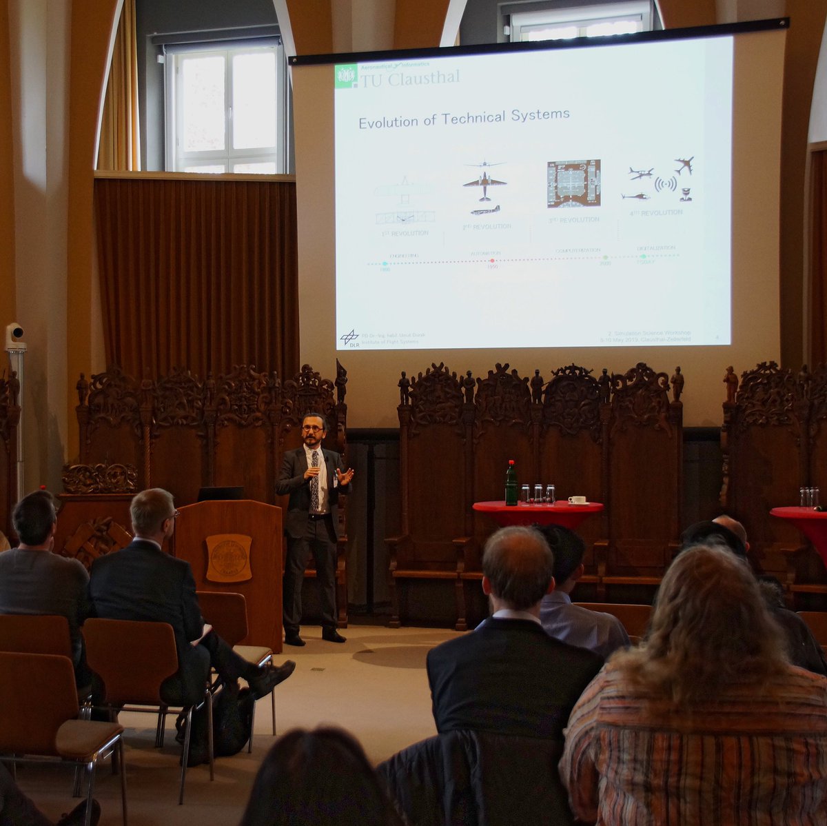 Umut Durak made an impulse presentation for the panel discussion on teaching modeling and simulation at the age of digitalization at 2. Simulation Science Workshop.
. #tuclausthal #digitalization #cyberphysicalsystems #modelingandsimulation #simulation
