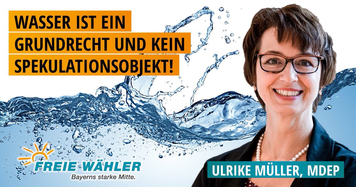fw_bayern's tweet photo. #Wasser muss ein #Grundrecht bleiben!
#Europatag2019 #Europawahl2019 #EU #Welt @UliMuellerMdEP https://t.co/ESsxgiWozE