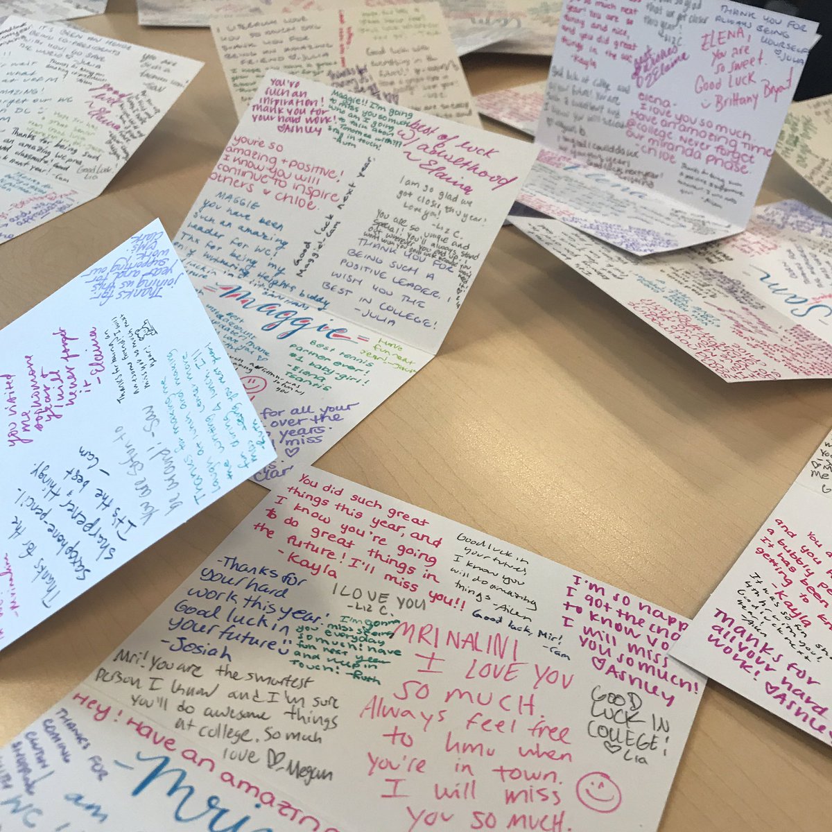 Yesterday was our last Hornet Time with <a href="/SHSWritingCTR/">SHS Writing Center</a> seniors! So, we wrote notes of gratitude and celebrated their contributions to our center. Some of these seniors were in our inaugural group of consultants, and the Writing Center is what it is today because of them ❤️✏️