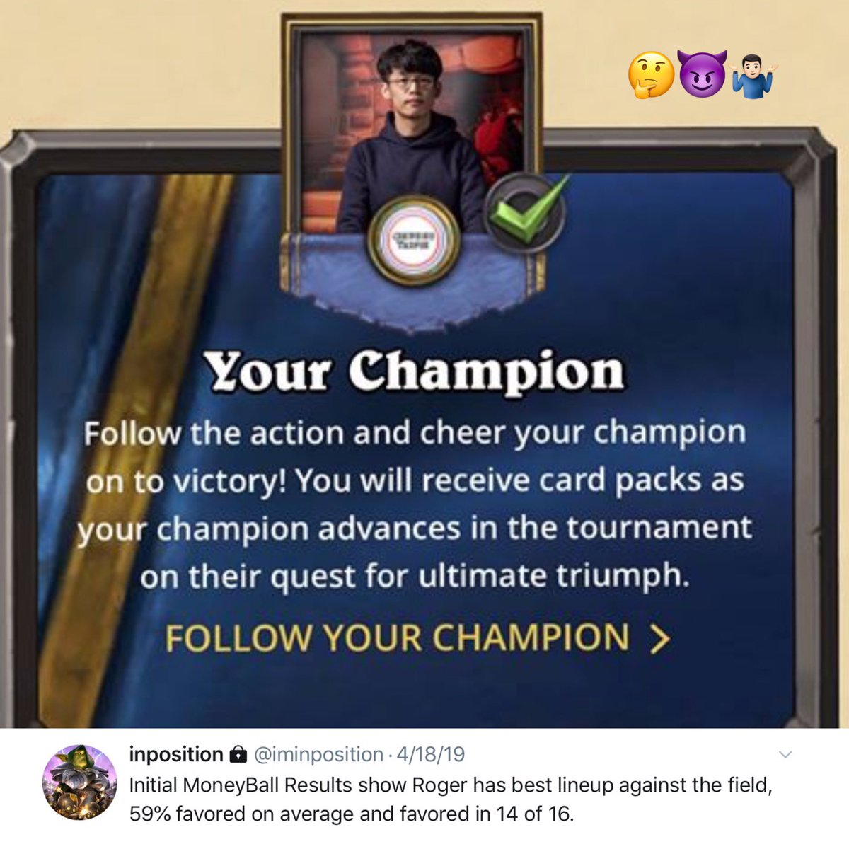 filter Hane Konserveringsmiddel Ben Hearthstone on Twitter: "All the emotions of HCT Choose Your Champion # hearthstone… "