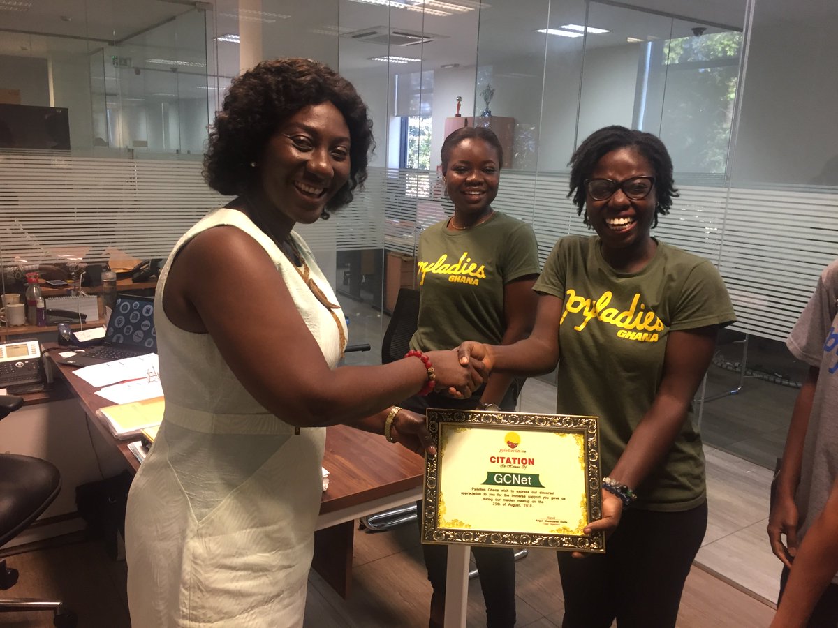 PyLadiesGhana's tweet image. Throw back to when we paid a courtesy call to @AskGCNet to show our appreciation for their continuous support.
We also extend a big shout out to Mrs. Akosua Asamoah who is joining us for our next practical coding session. No one is left out!
#tbt #WomenWhoCodeInPython
