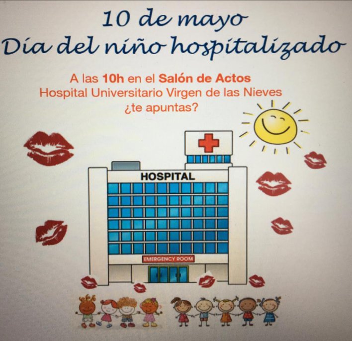pediatriaHMI's tweet photo. Acompáñanos en este día en el q daremos las gracias a todos los q trabajan por hacer mas agradable el ingreso hospitalario de los niños. Millones de gracias y besos 💋💋💗💗 @hospital_hvn https://t.co/WHzFbhnA85