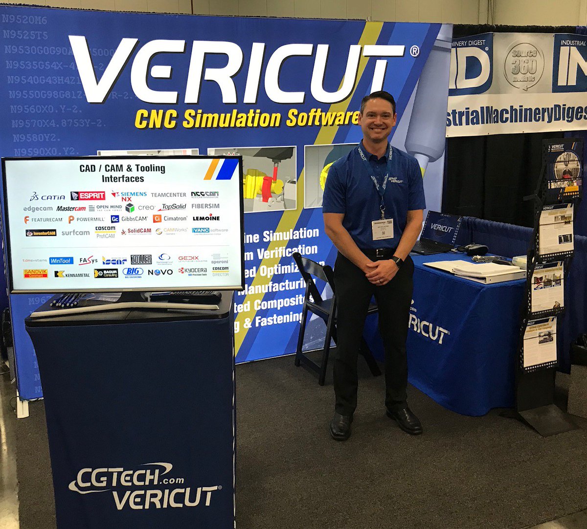 VERICUT_CGTech's tweet image. Stop by and see the US team at the Northwest Machine Tool Expo in Portland for all the latest VERICUT news #vericut #cncsimulation #manufacturing