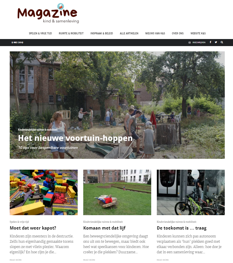 Het eerste Kind &amp; Samenleving Magazine van 2019 is er, en komt met een gloednieuwe website die we vandaag lanceren! 🎉 Voortaan kan je onze artikels lezen op ksmagazine.org 💻📱Over voortuinen, avontuur, kapotspelen, beweegvriendelijke ruimte en trage mobiliteit! 🤸‍♀️