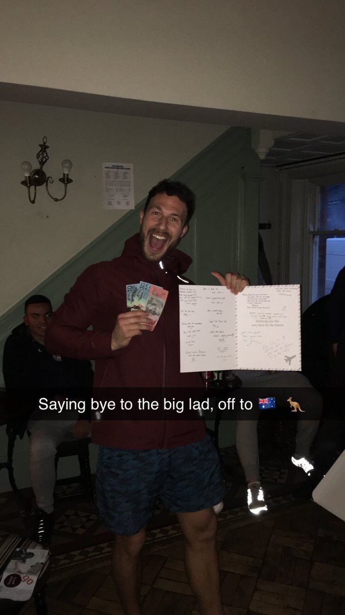 CarlisleCityRes's tweet photo. Last night we also said good bye to Reece who has decided to leave the beautiful Cumbria countryside for the slums of Australia. Joking aside Reece has been a valued member to the club over the last couple of years and will be a miss, we wish him all the best. @CarlisleCityFC https://t.co/TYMAa4II1i