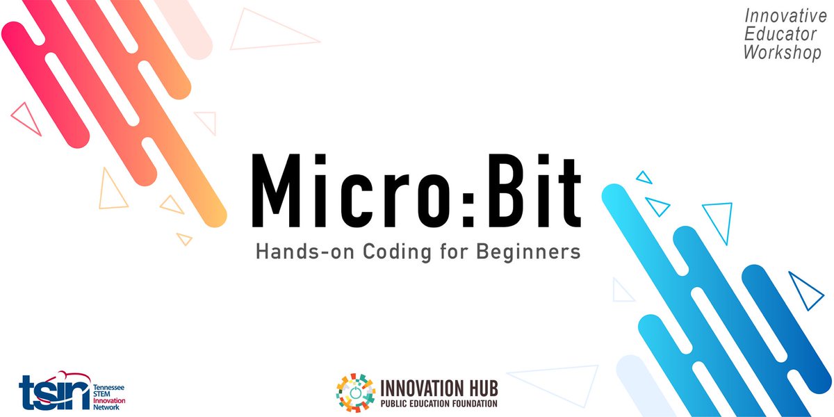 PEFinnovation's tweet image. Join us for FREE PD this summer as we dive into tech available through our @theTSIN tech lending library!

May 28 — coding in 3-8 w/ Micro:Bit
eventbrite.com/e/microbit-han…

June 6 — VR in the classroom w/ Lenovo DayDream &amp;amp; Oculus Go for K-12

June 10 — Ozobots + Ozoblockly for K-12