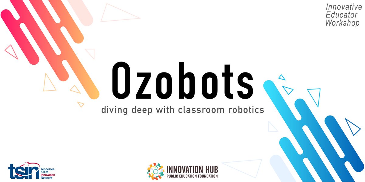 PEF Innovation Hub (@pefinnovation) on Twitter photo Join us for FREE PD this summer as we dive into tech available through our <a href="/theTSIN/">Tennessee STEM Innovation Network</a> tech lending library!
May 28 — coding in 3-8 w/ Micro:Bit
eventbrite.com/e/microbit-han…
June 6 — VR in the classroom w/ Lenovo DayDream & Oculus Go for K-12
June 10 — Ozobots + Ozoblockly for K-12 Join us for FREE PD this summer as we dive into tech available through our <a href="/theTSIN/">Tennessee STEM Innovation Network</a> tech lending library!
May 28 — coding in 3-8 w/ Micro:Bit
eventbrite.com/e/microbit-han…
June 6 — VR in the classroom w/ Lenovo DayDream & Oculus Go for K-12
June 10 — Ozobots + Ozoblockly for K-12