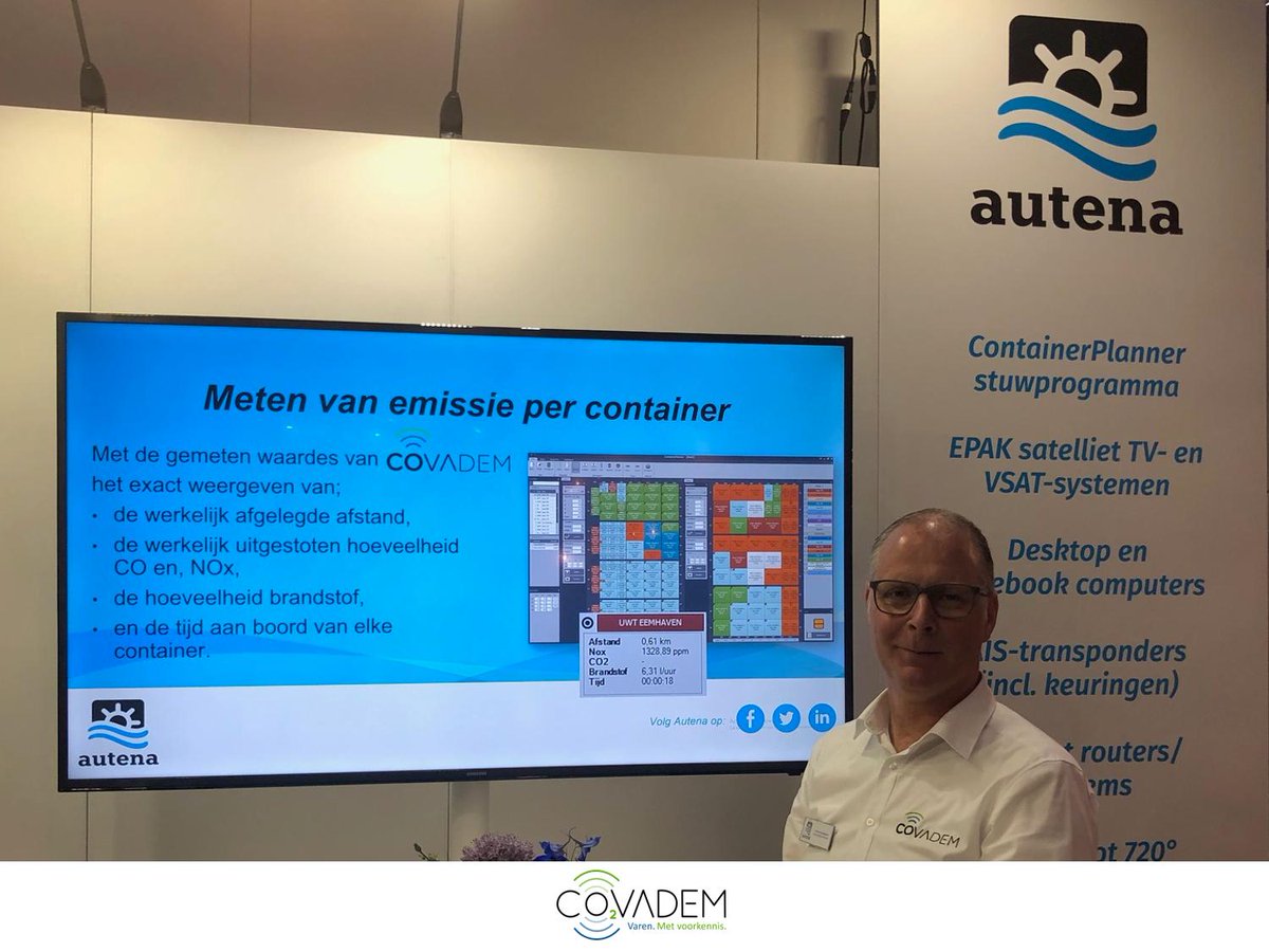 Betrouwbaar in beeld brengen van beschikbare vaardiepten en prestaties is onze kernmissie. Zo realiseren we voor onze deelnemers en samen met <a href="/AutenaMarine/">Autena Marine BV</a> mogelijkheid om gemeten prestatiegegevens te herleiden tot individuele containers. meer info op stand i130