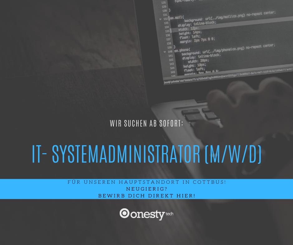 Neue Stellenausschreibung mit allen Details auf unserer Webseite! onesty-tech.de/bewerben/  #techjobs #Administrator #onestytechjobs