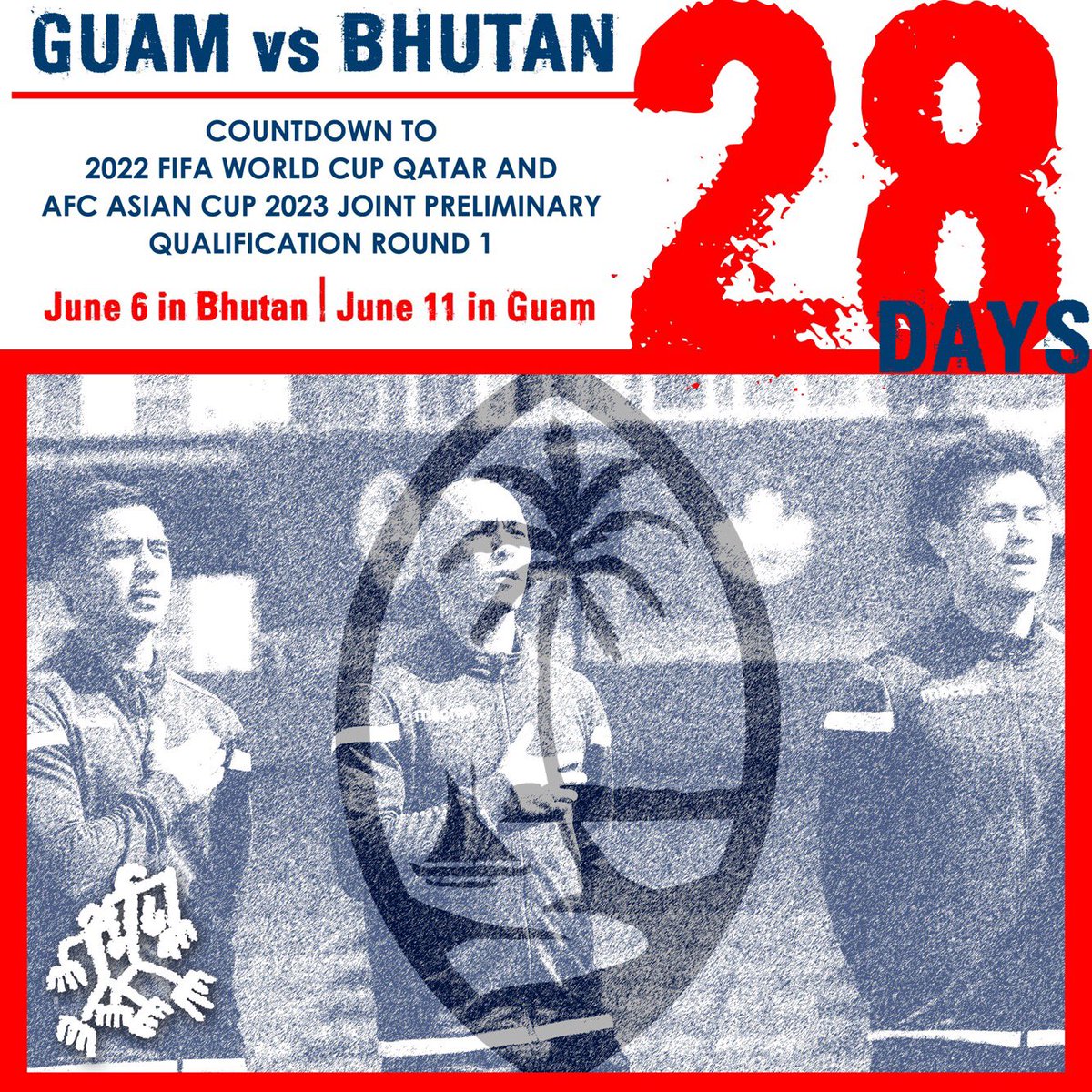 We are exactly 4 weeks away from kick off of the Guam Matao's first leg of the FIFA World Cup Qatar 2022 and AFC Asian Cup 2023 Joint Preliminary Qualification Round 1 in Bhutan ! #guammataowcq #guamsoccer #guamfootball