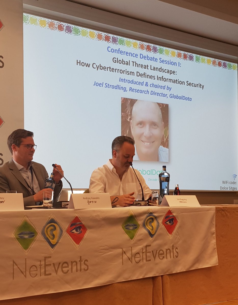 happygeek's tweet photo. Now this one could be very interesting. What does the #twitterati think on the subject of how (if) cyber terrorism defines #infosecurity? I'm sure the @TheBeerFarmers must have an opinion. Or three. #NetEvents19 #NetEventsTV https://t.co/iZHC0C2u0t